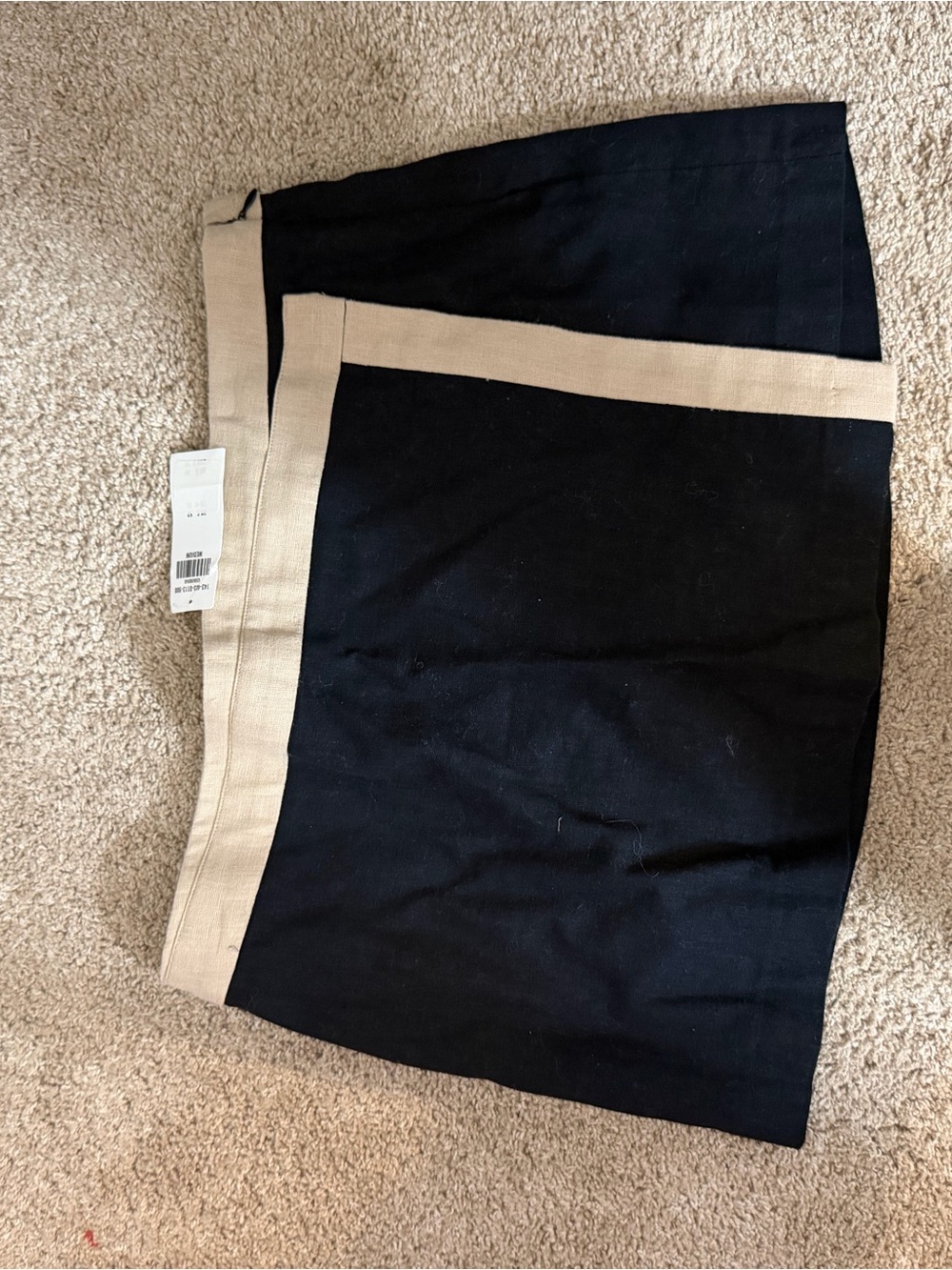 Abercrombie & Fitch Black Mini Skirt with Cream Trim